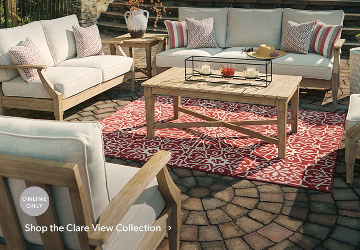 Online Only. Click to shop the Clare View Collection