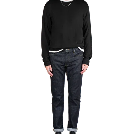 Men's Slim Jeans in Dark Wash Resin - Timber Stitch-full view (front)