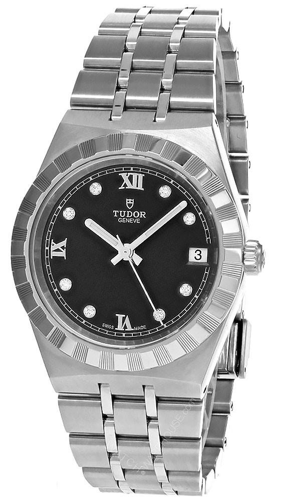 TUDOR Royal Black Diamond Dial 34MM SS Women’s Watch