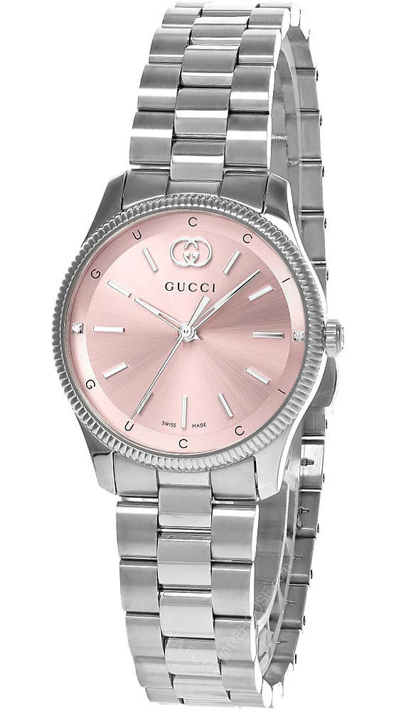GUCCI G-Timeless 29MM Stainless Steel Pink Dial Women’s Watch