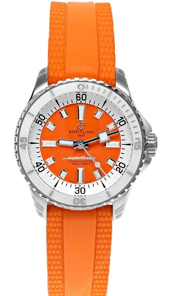 Superocean Automatic 36MM Orange Rubber Women’s Watch