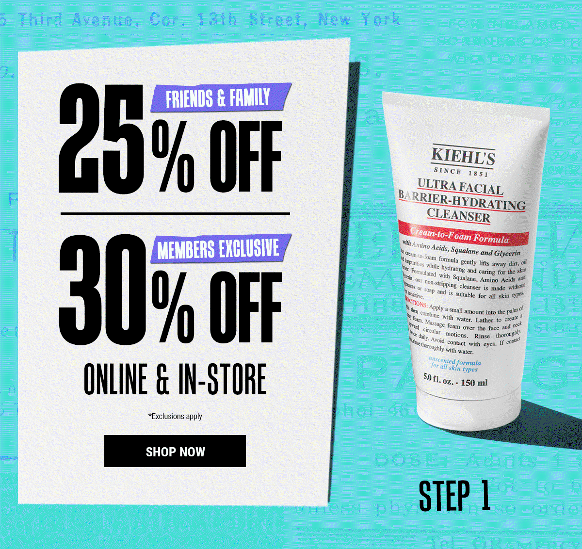 FRIENDS & FAMILY 25%OFF | MEMBERS EXCLUSIVE 30% OFF