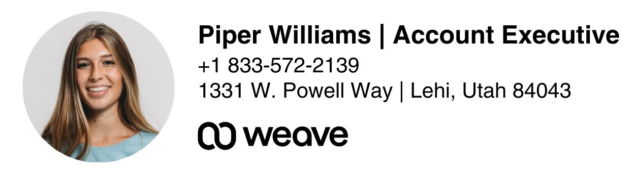 Piper Williams | Account Executive | Weave
