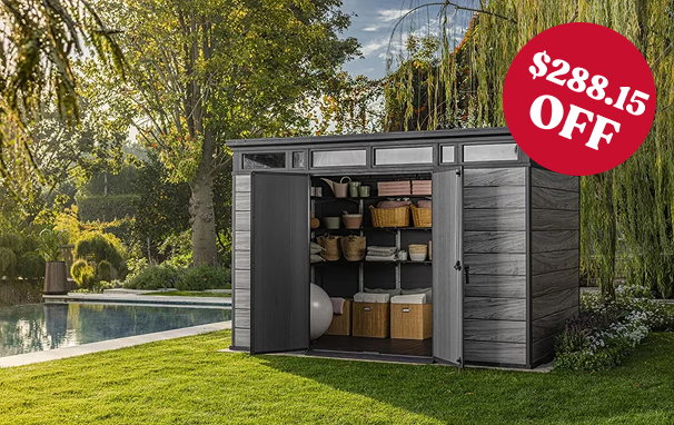 Signature 11x7 Storage Shed - Storm Grey