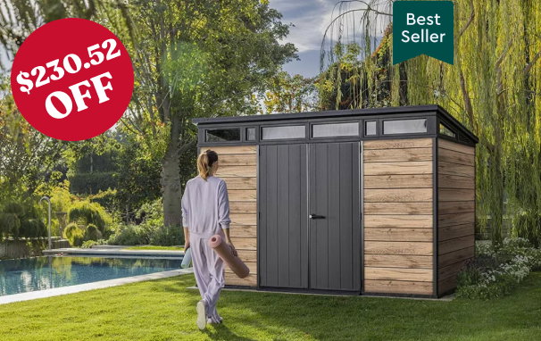 Signature 11x7 Storage Shed - Pine Brown