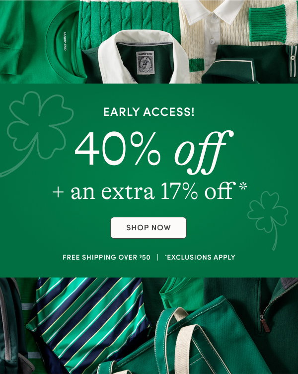 Early Access 40% off + 17% off