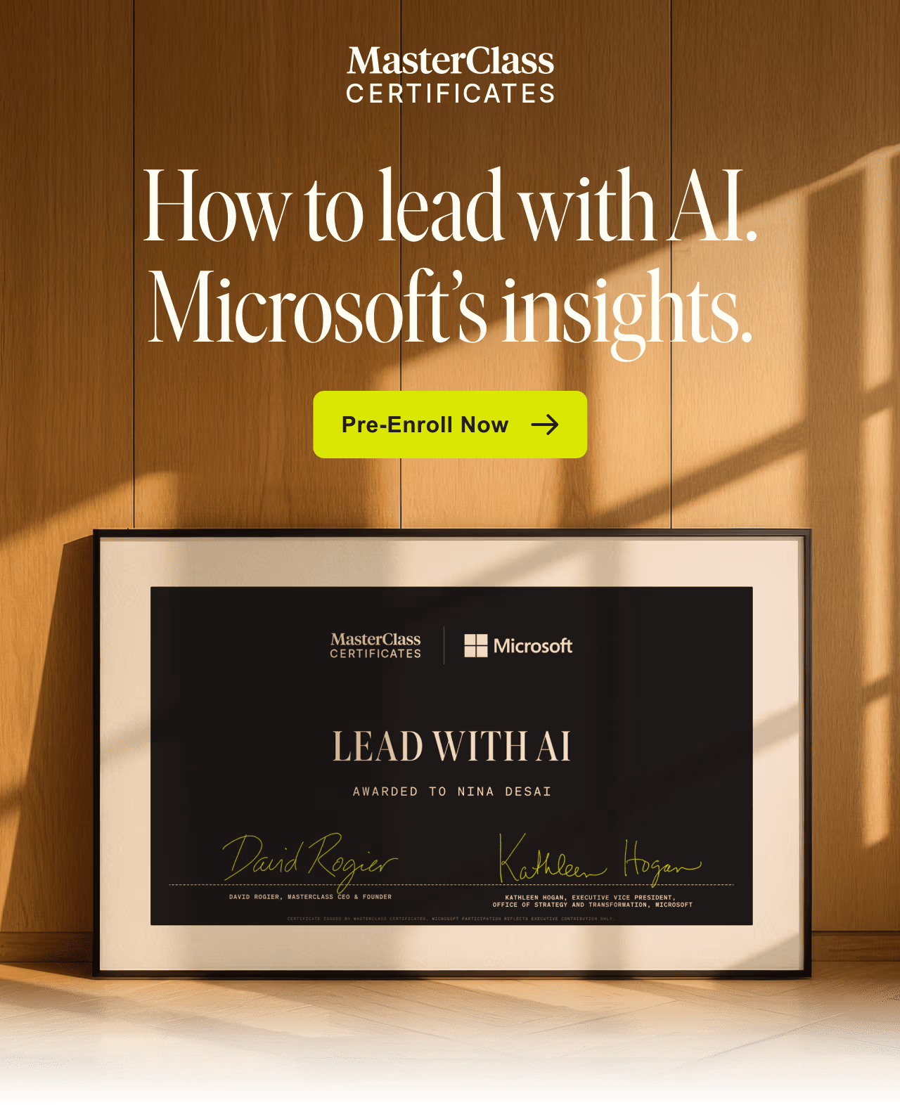 How to lead AI. Microsoft’s insights. - Pre-Enroll Now