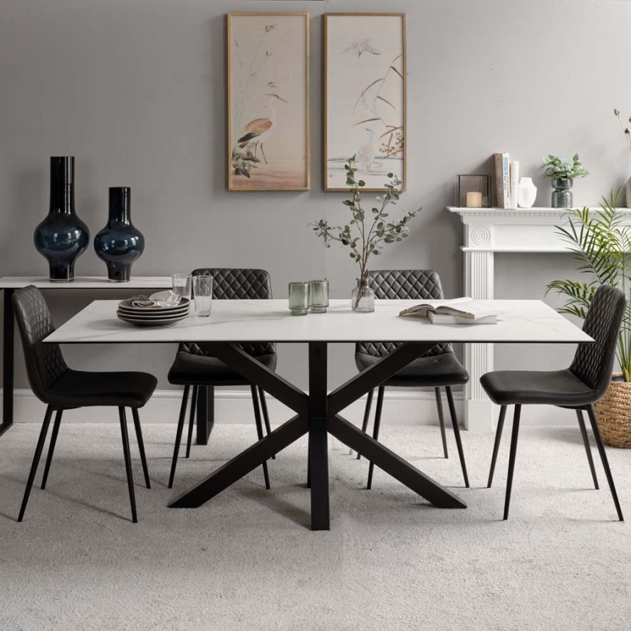 Eastcote Ceramic Dining Table 200cm - White