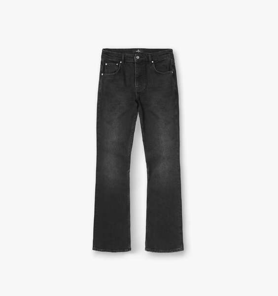 Kick Flare Denim - Aged Black