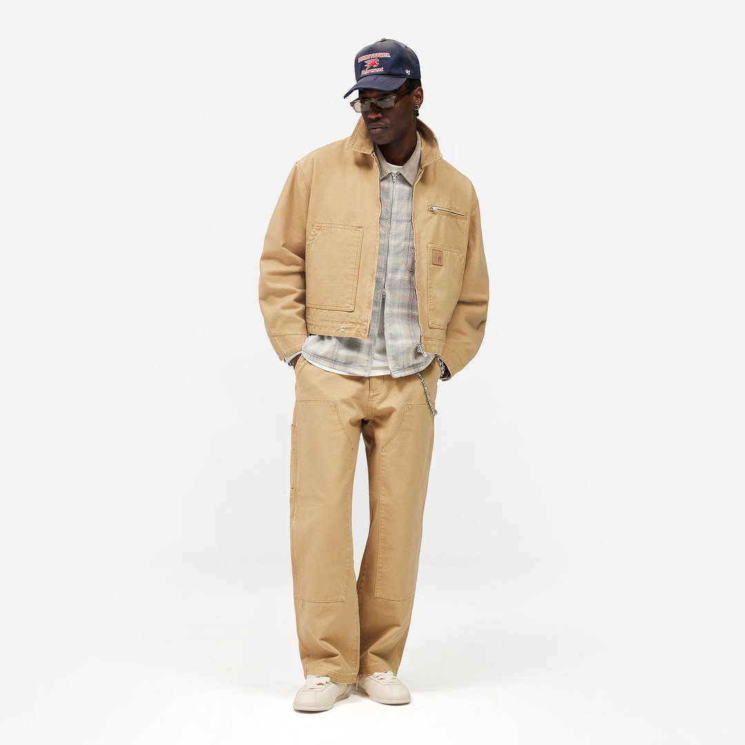 SS26 Look 2 - Centred around the Heaton Workwear Jacket