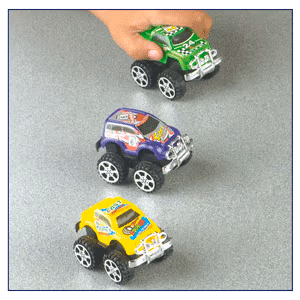 Pull-Back Off-Road Toy Truck, Set of 3
