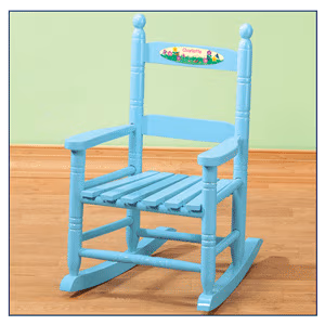 Personalized Flowers & Butterflies Children's Rocking Chair