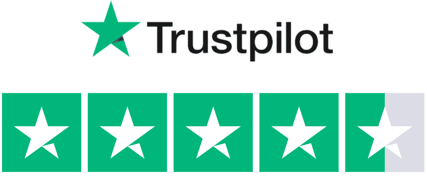 Trustpilot 4,5 stjerner