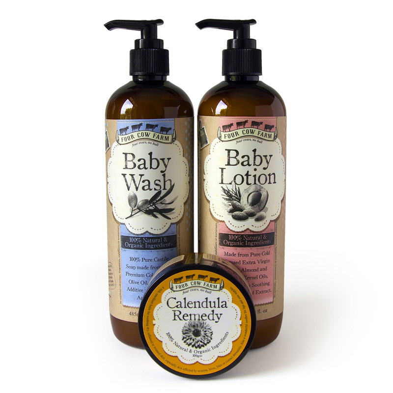 four cow farm's dry skin trio regimen for dry skin