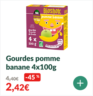 -45% sur les Gourdes pomme banane bio 4x100g