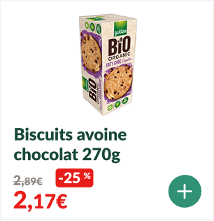 -25% sur les Biscuits avoine chocolat bio 270g