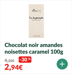 -30% sur le Chocolat noir amandes noisettes caramel 100g