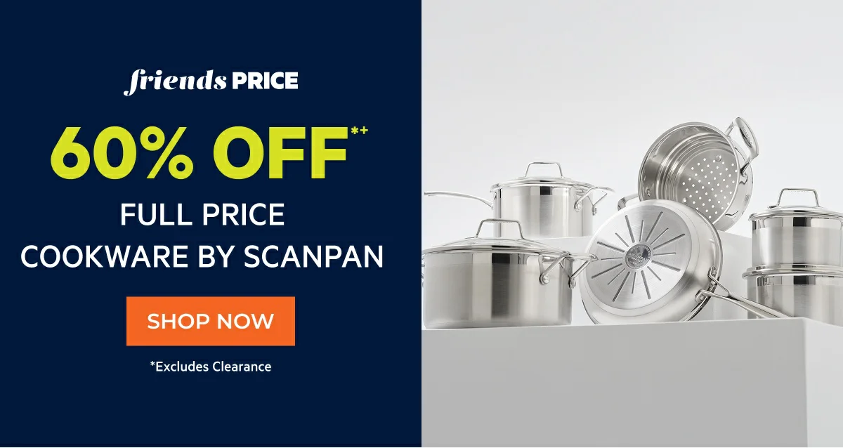 60% Off Full Price Cookware by Scanpan 
