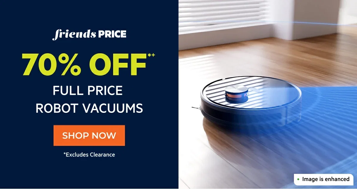 70% Off Full Price Robot Vacuums 