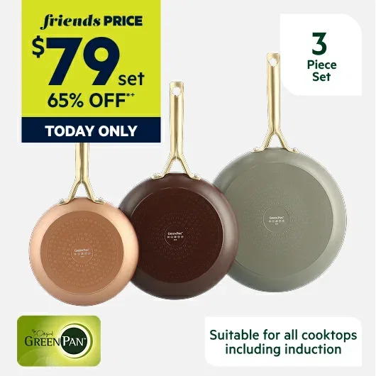 Greenpan Shades 3 Piece Frypan Set 