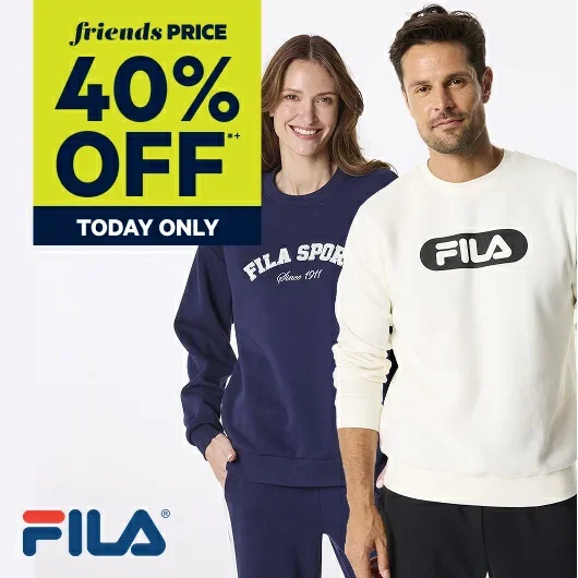 40% Off Full Price Women's & Men's Clothing by Fila 