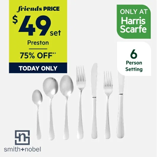 Smith+Nobel Preston or Mayfair 42pc Cutlery Set 
