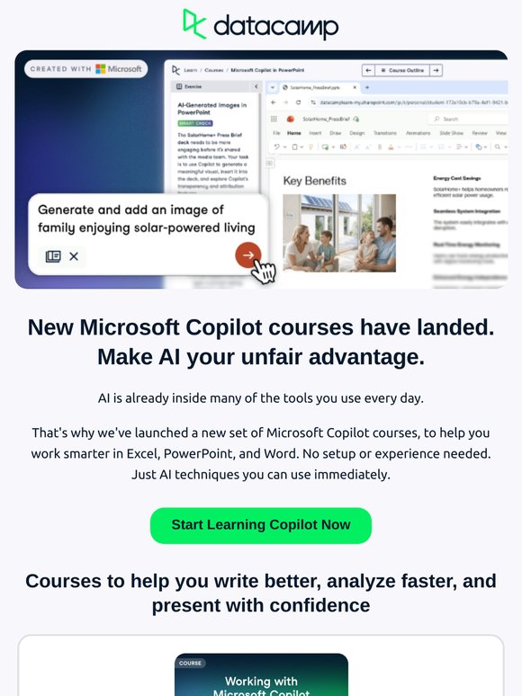 DataCamp: Microsoft Copilot: Learn AI in 60 minutes | Milled