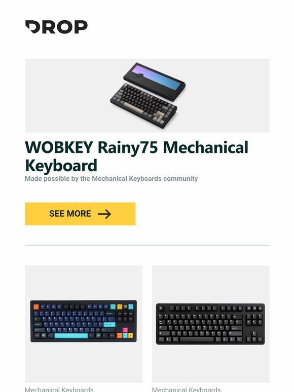 Drop: Drop GMK White-on-Black Katakana Keycaps: A Classic With New