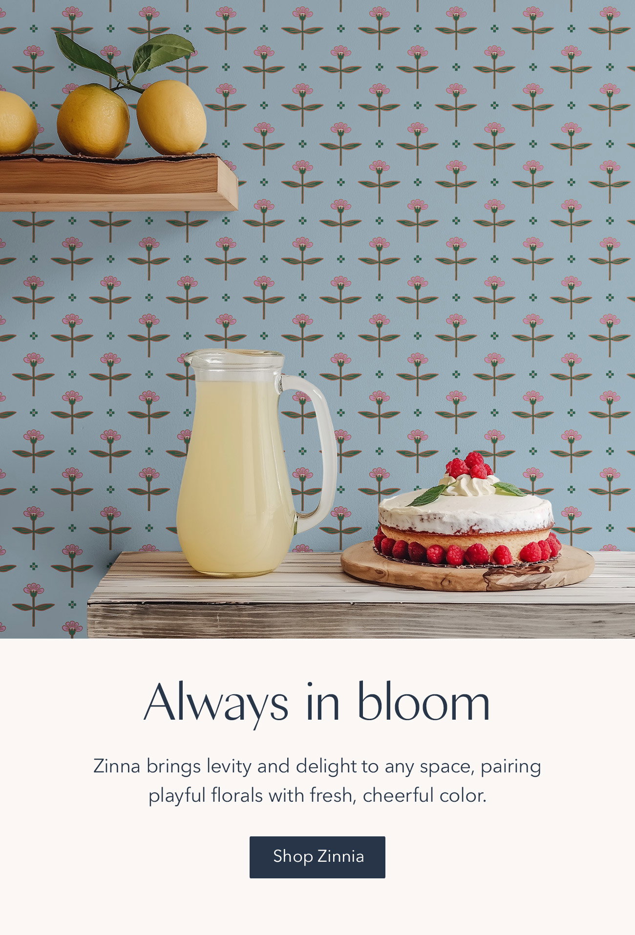 Zinnia Wallpaper | Emily Isabella + Hygge & West