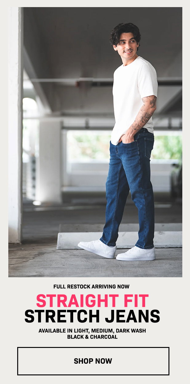 Straight Fit Stretch Jeans