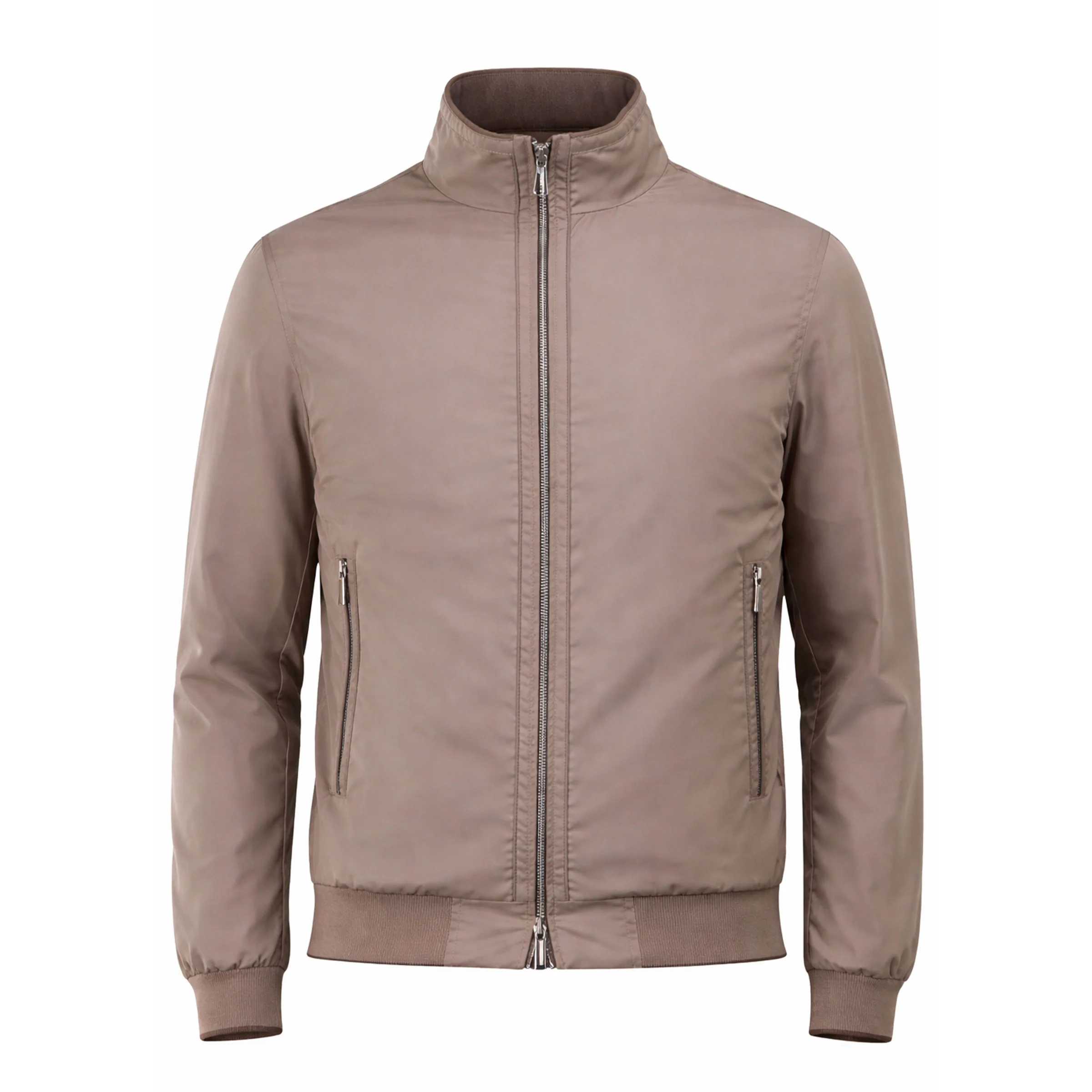 Image of Moorer - Visone Brown 'Manetti' Bomber Jacket