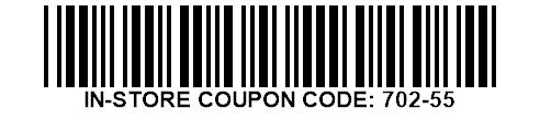 COUPON CODE: 702-55