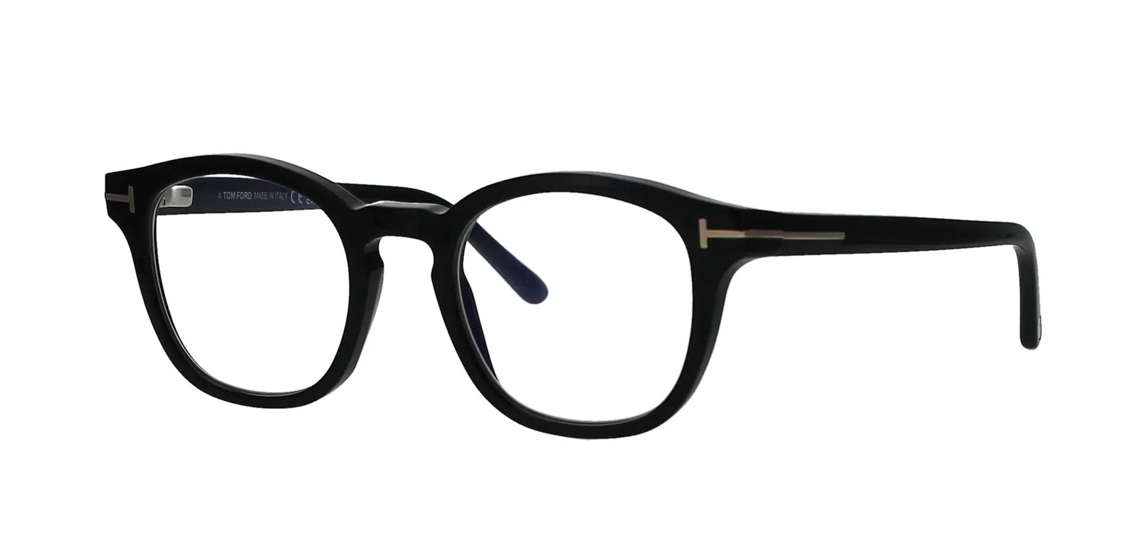 Image of Tom Ford Shiny Black Frame with Clip On