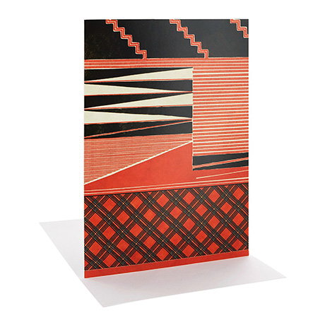 Greetings card with geometric patterns inspired by traditional Hawaiian kapa cloth. - Shop Now.