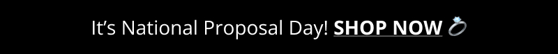 Text GIF “It’s National Proposal Day!” Engagement Ring Emoji. Click Shop Now.