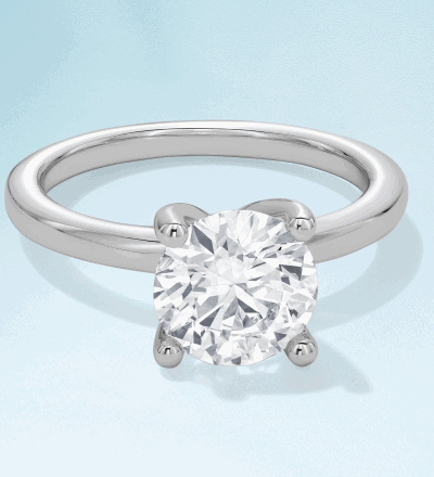White gold solitaire Diamond Engagement Ring.