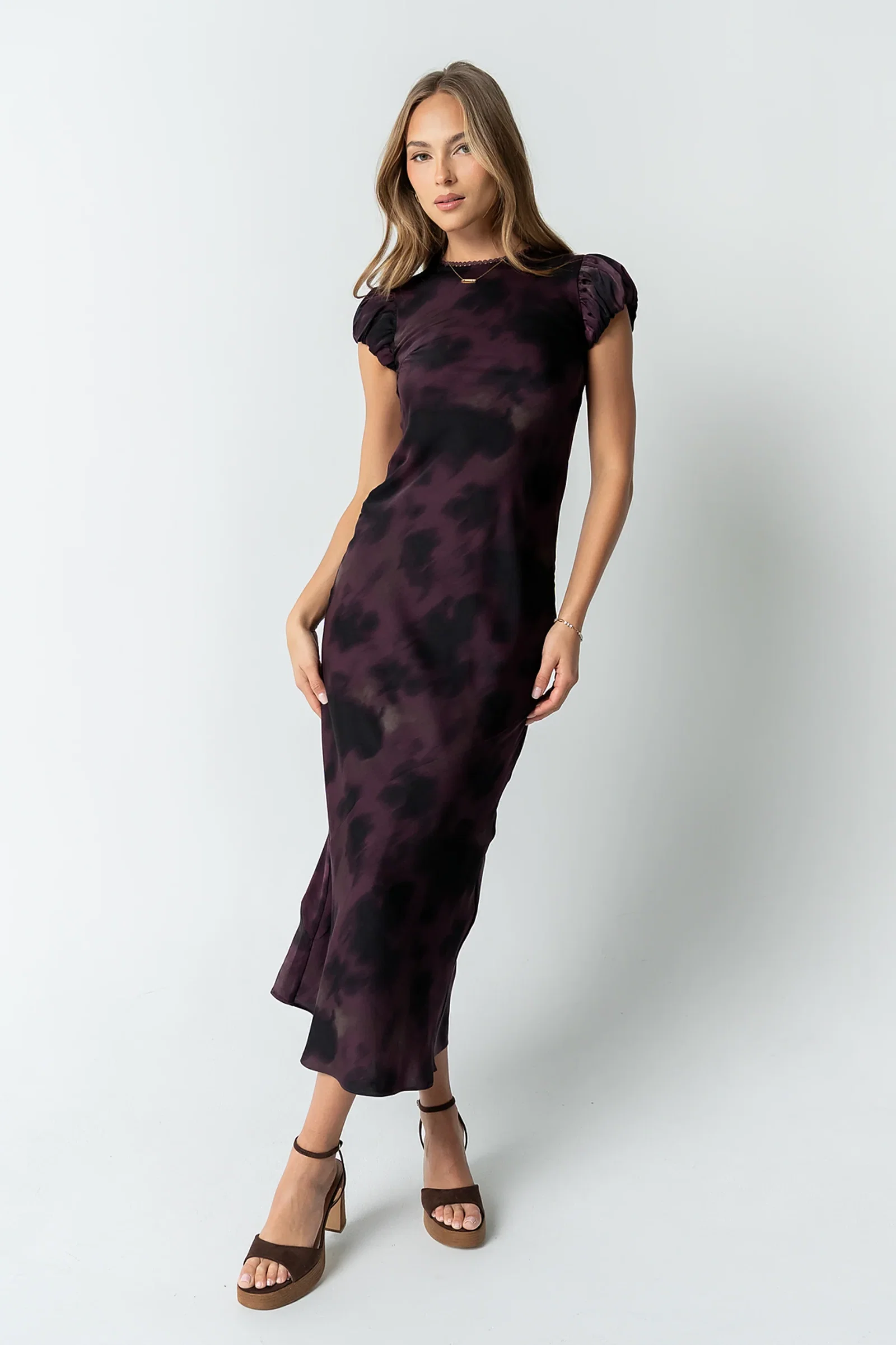 Image of Ellianna Floral Maxi Dress in Purple