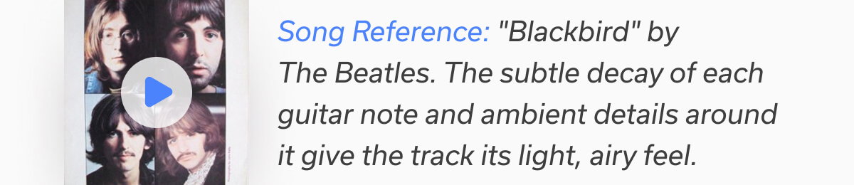 Song Reference: "Blackbird" by The Beatles.