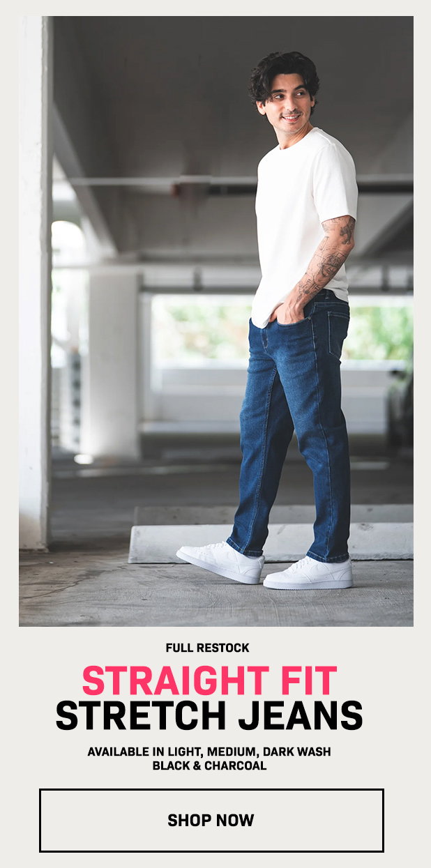 straight fit Stretch Jeans