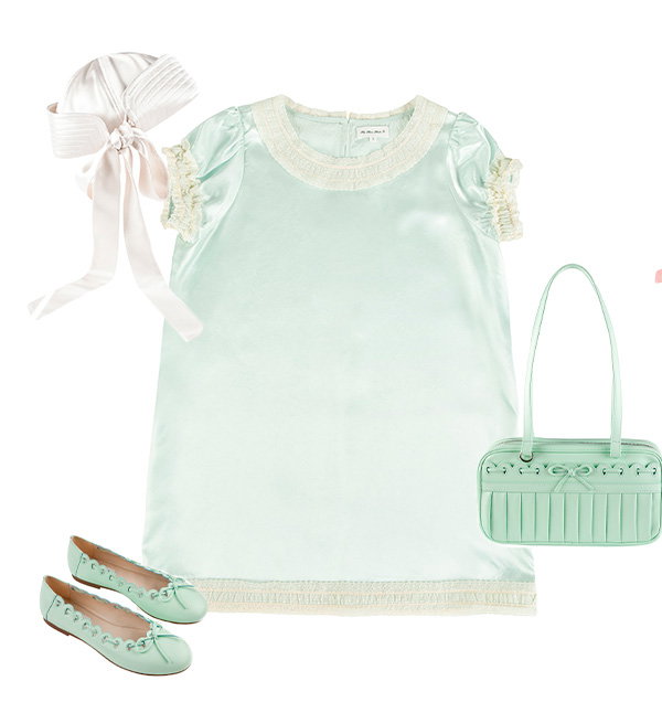 Lace-Trim Daydream Dress - Mint