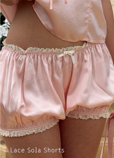 Lace Sola Shorts - Electra Blush