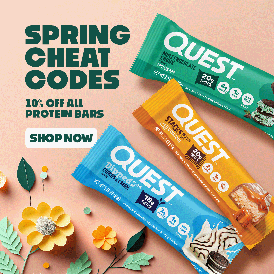 Quest Nutrition - Spring Sale 10% Off all Bars