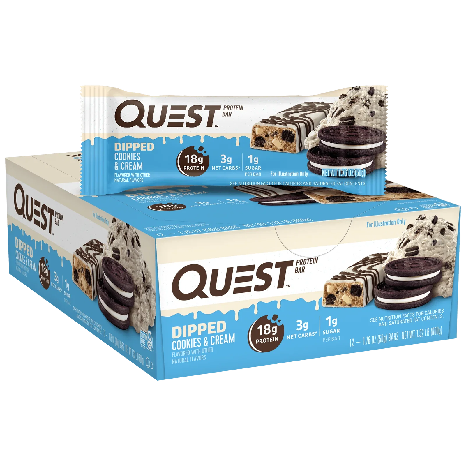 Image of Dipped Cookies & Cream Protein Bars