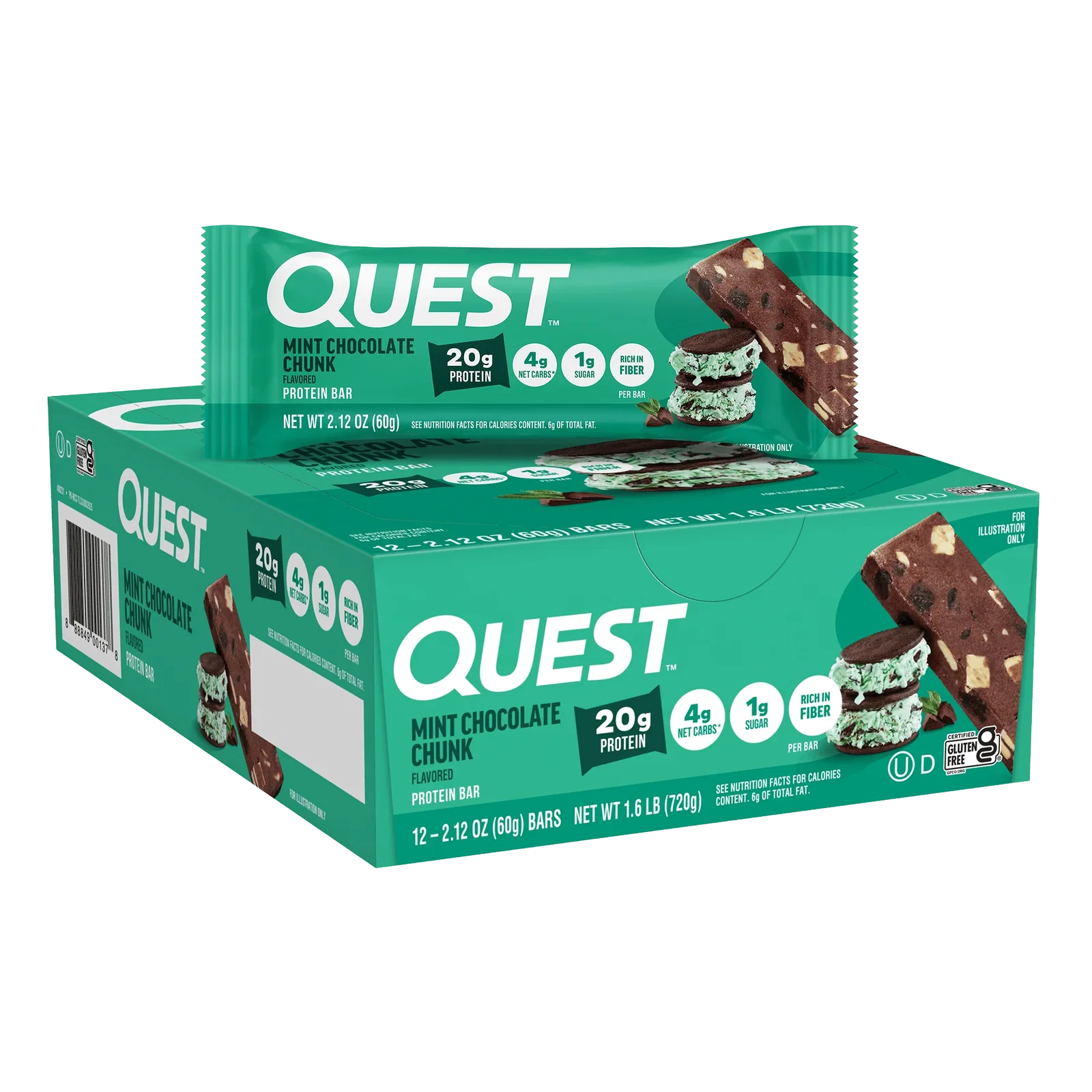 Image of Mint Chocolate Chunk Protein Bars