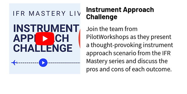 Instrument Approach Challenge (webinar recording)