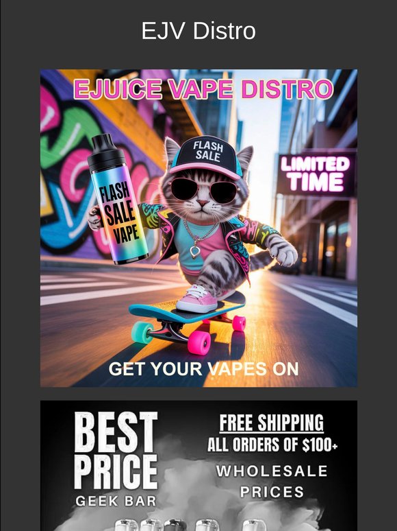 Ejuice Vape Distro: GEEK BAR SPECIAL $15.95