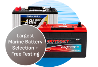 Largest Marine Battery Selection + Free Testing