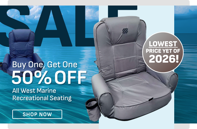 Buy One Get One 50% Off All West Marine Recreational Seating - Shop Now