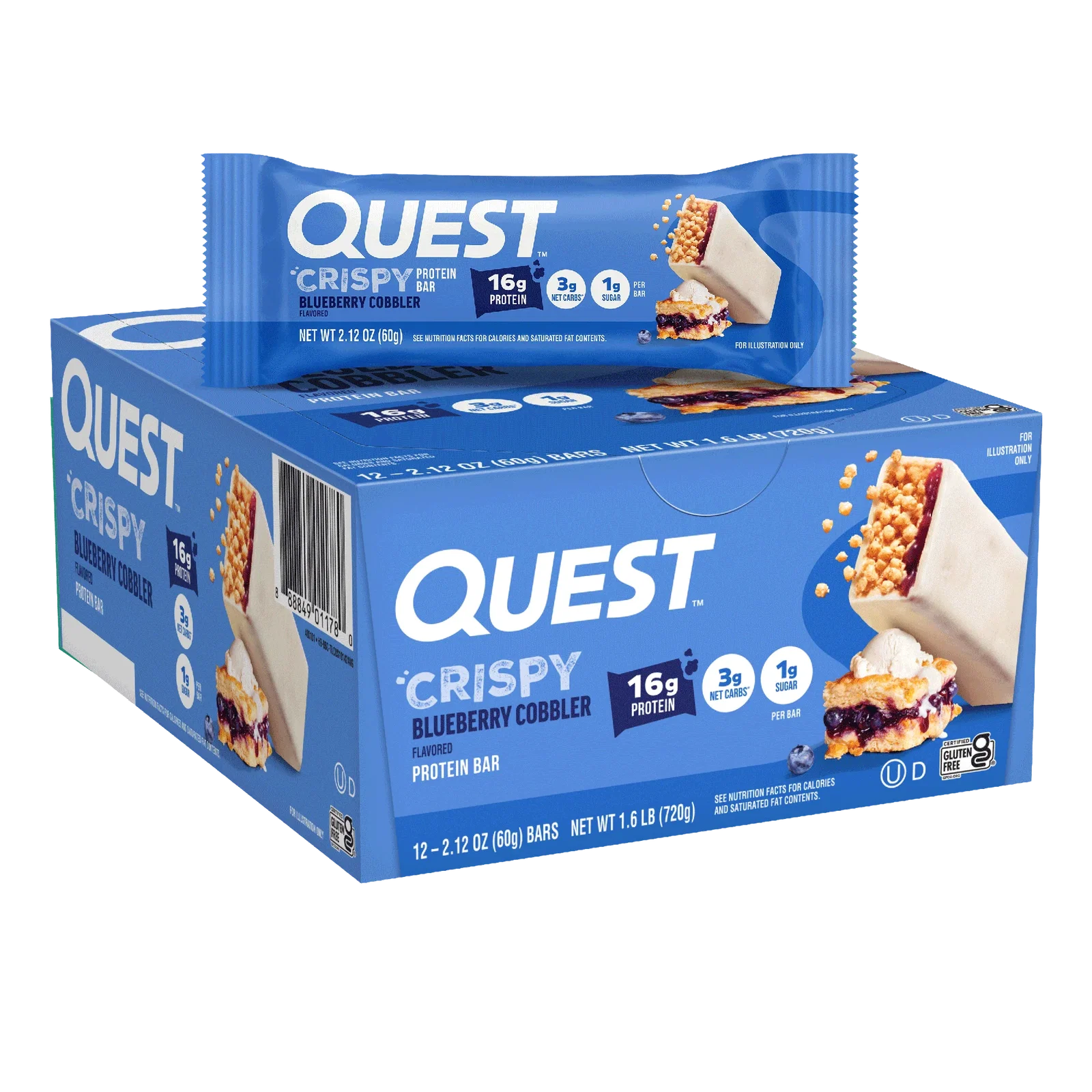 Image of Blueberry Cobbler Crispy Hero Protein Bars