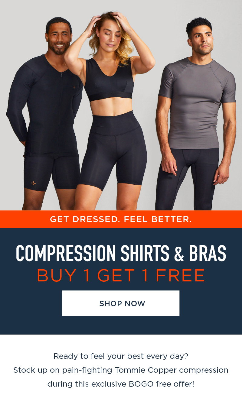 COMPRESSION SHIRTS & BRAS BUY 1 GET 1 FREE! SHOP NOW!